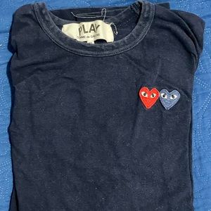 Comme des Garçons Play T Shirt M XL Navy CDG (runs small!)